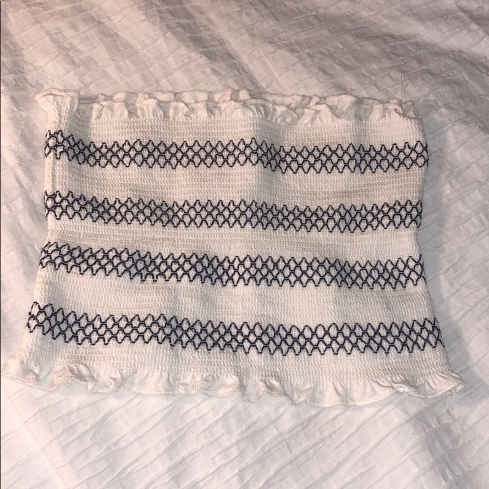 Black and white tube top